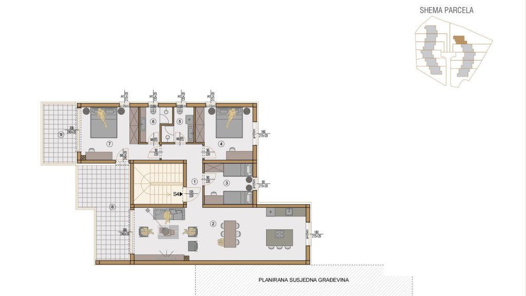 Projekt Valdebek Zgrada 7 treći kat