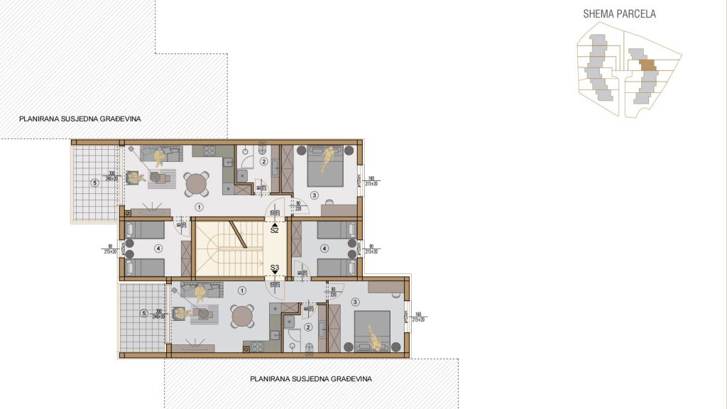 Projekt Valdebek Zgrada 8 drugi kat