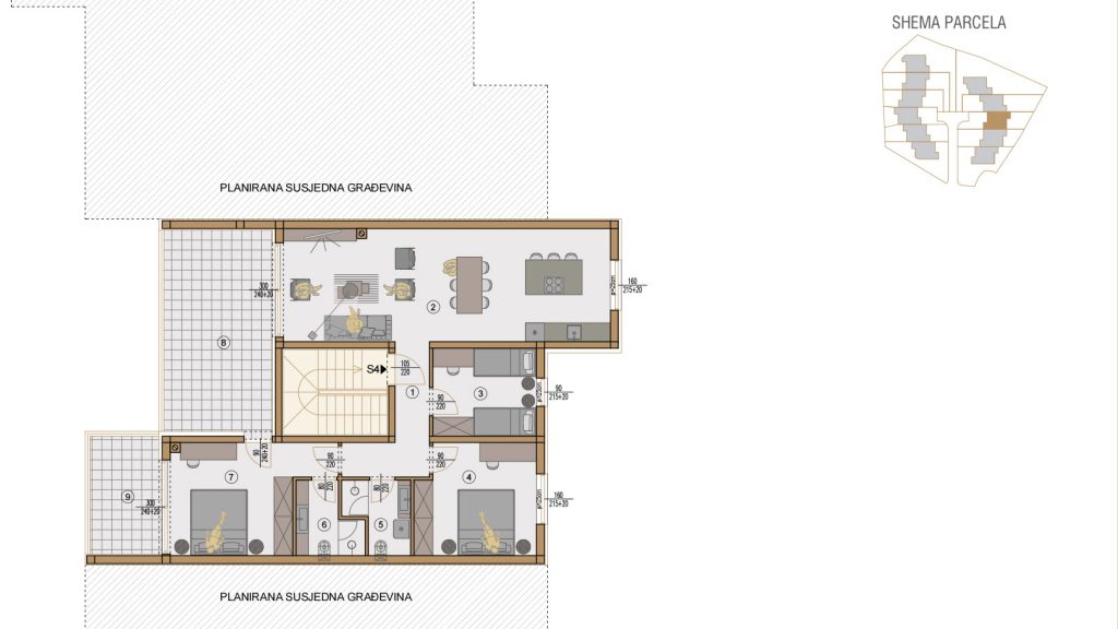 Projekt Valdebek Zgrada 9 treći kat