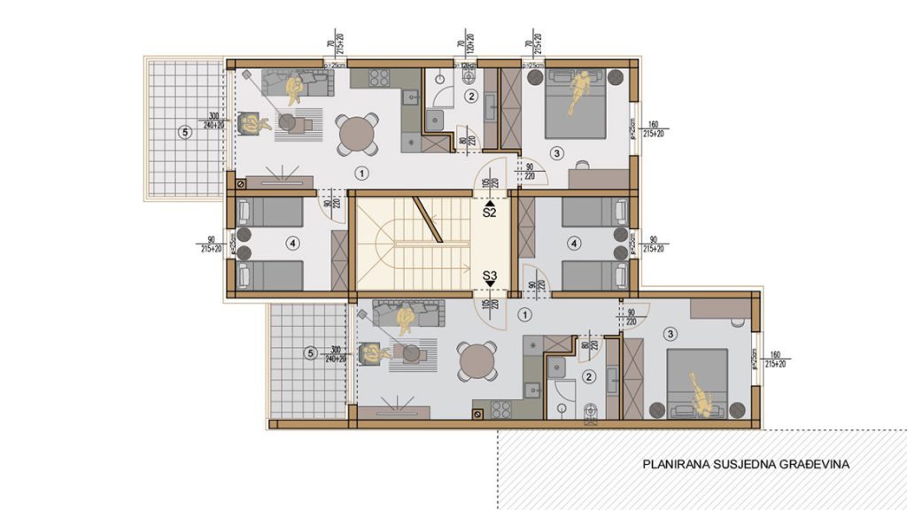 Projekt Valdebek Zgrada 7 drugi kat